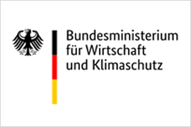 Das Logo des BMWK besteht aus dem Bundesadler, den Farben Schwarz, Rot, Gold und dem Schriftzug "Bundesministerium für Wirtschaft und Energie".