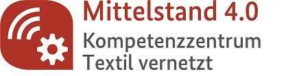 Logo Mittelstand 4.0-Kompetenzzentrum Textil vernetzt