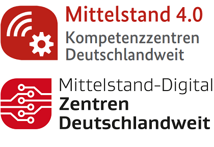 Logo "Mittelstand 4.0 Kompetenzzentren Deutschlandweit" 